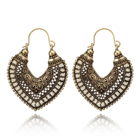 Boho bohemian earrings Tibetan gypsy - Picture 3 of 6